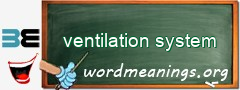 WordMeaning blackboard for ventilation system